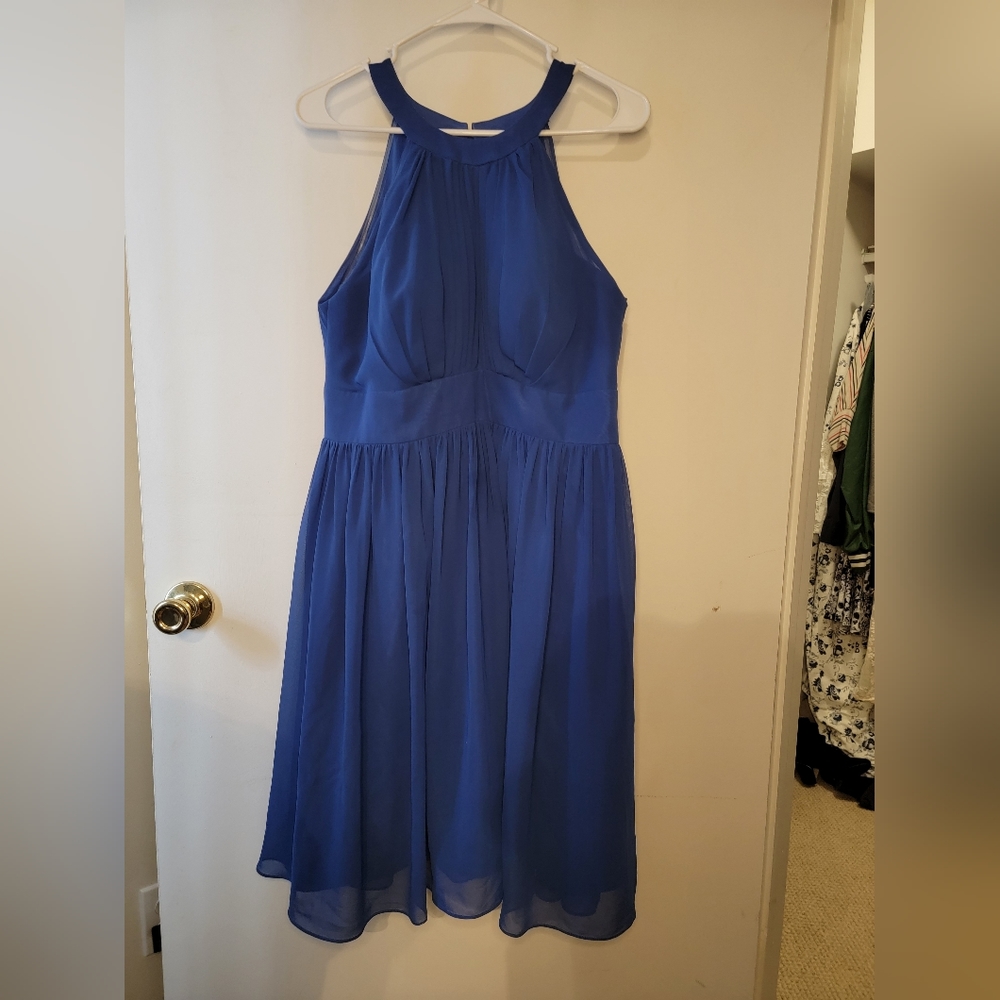 Azazie Royal Blue A Line Bridesmaids Dress